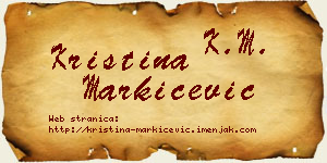 Kristina Markićević vizit kartica